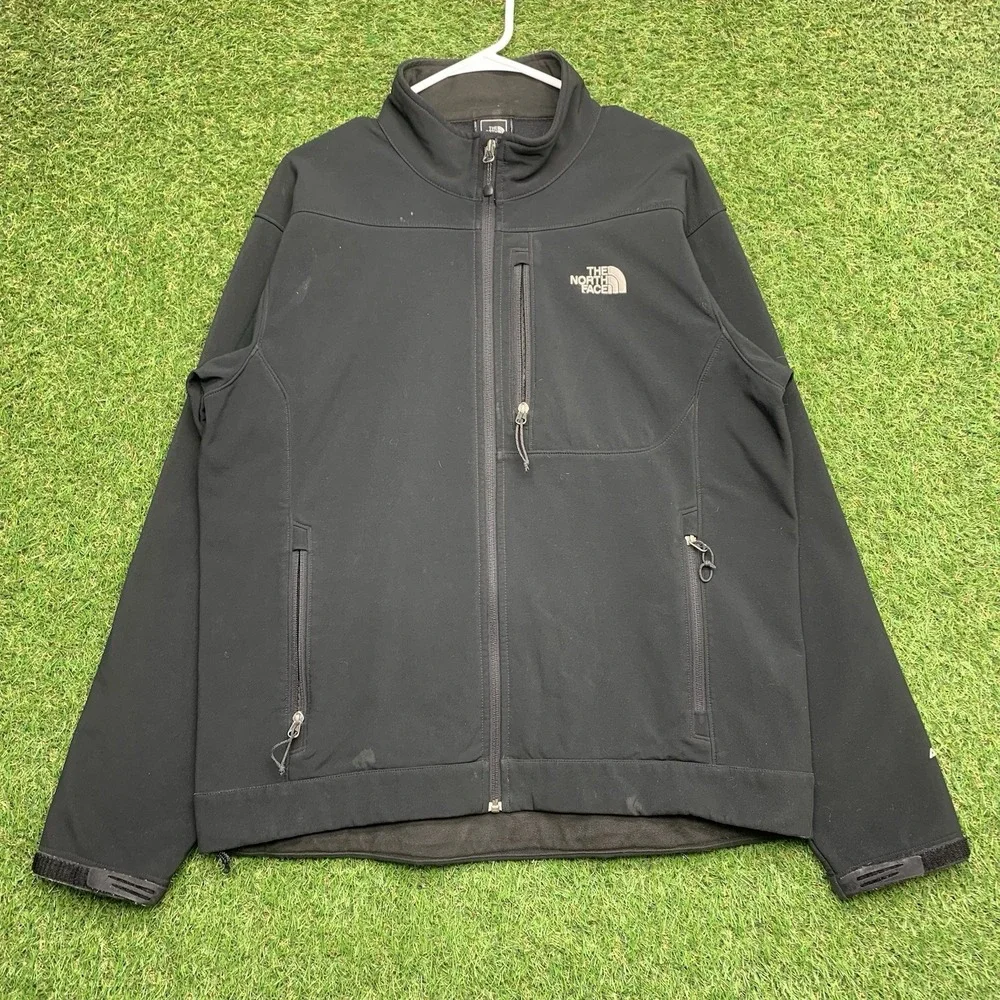 The North Face Apex Jacket Mens Large Softshell Outdoor Hiking Travel Full Zip